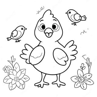 Page A Colorier La Petite Poule Rouge Avec Ses Amis 34073-18121