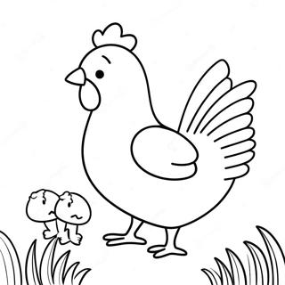 Page A Colorier La Petite Poule Rouge Avec Ses Amis 34073-18123