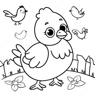 Page A Colorier La Petite Poule Rouge Avec Ses Amis 34073-28321