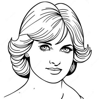 Page A Colorier Portrait Elegant De La Princesse Diana 34153-28386