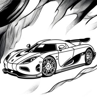 Page A Colorier Koenigsegg Agera En Mouvement 34163-28393