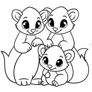 Page A Colorier Famille De Skunks Mignons 34213-18234