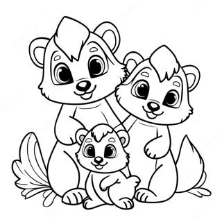 Page A Colorier Famille De Skunks Mignons 34213-18235