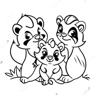 Page A Colorier Famille De Skunks Mignons 34213-18236