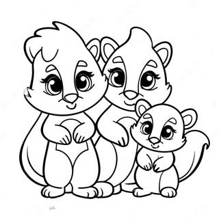 Page A Colorier Famille De Skunks Mignons 34213-28433