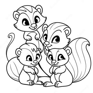 Page A Colorier Famille De Skunks Mignons 34213-28435