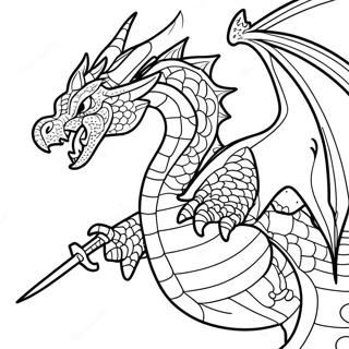 Page A Colorier De La Bataille Epique Du Dragon De Fin 34273-28484