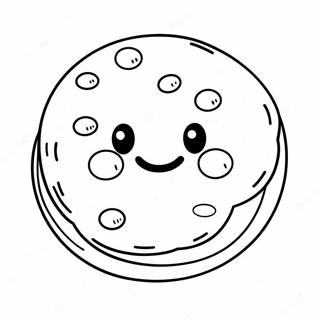 Page A Colorier Dun Biscuit Aux Pepites De Chocolat Avec Un Sourire 34343-28538