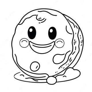 Page A Colorier Dun Biscuit Aux Pepites De Chocolat Avec Un Sourire 34343-28539