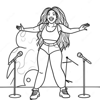 Page A Colorier De Sza En Performance Sur Scene 34573-28797