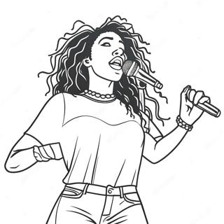 Page A Colorier De Sza En Performance Sur Scene 34573-28798