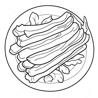 Page A Colorier De Bacon Croustillant Sur Une Assiette 34683-28886