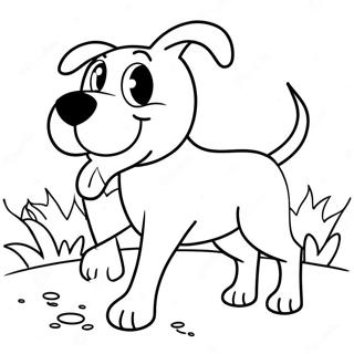 Page A Colorier De Max Le Chien Jouant A Ramener 34733-28928