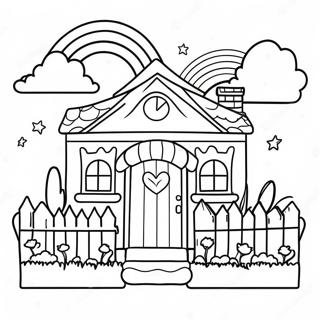 Page A Colorier De Maison Arc En Ciel Coloree 34793-28976