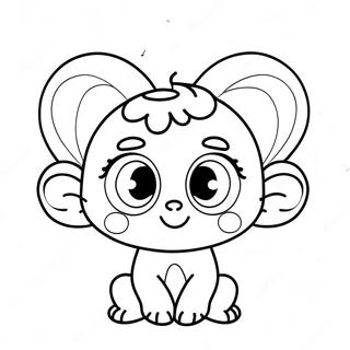 Page A Colorier Cute Pupla Avec De Grands Yeux 34803-28983