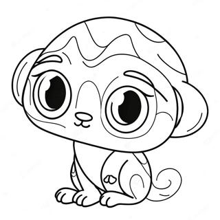 Page A Colorier Cute Pupla Avec De Grands Yeux 34803-28984