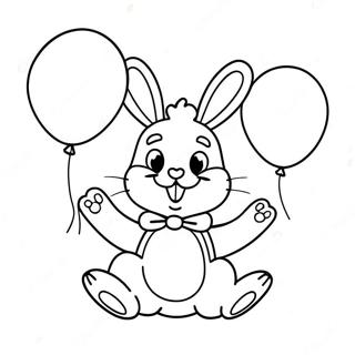 Page A Colorier Bunzo Bunny Avec Des Ballons Colores 34813-28989