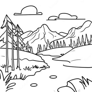 Page A Colorier Paysage Du Montana 34883-29034