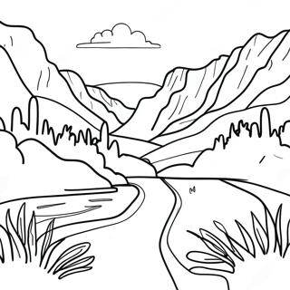 Page A Colorier Paysage Du Montana 34883-29036