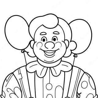 Page A Colorier Ronald Mcdonald Heureux Avec Des Ballons 34924-29071