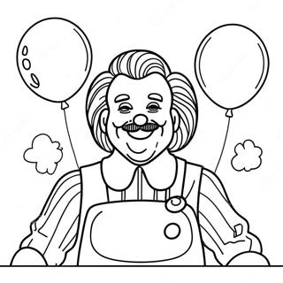 Page A Colorier Ronald Mcdonald Heureux Avec Des Ballons 34924-29072