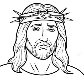 Page A Colorier Jesus Avec Une Couronne Depines 34944-29087