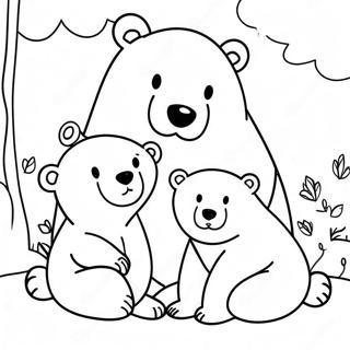 Page A Colorier Famille Dours Polaires Mignons 35013-29142