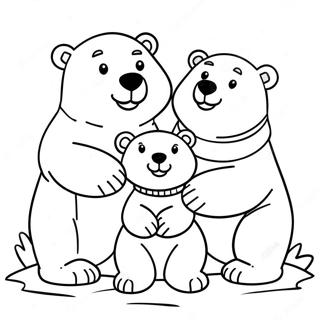 Page A Colorier Famille Dours Polaires Mignons 35013-29144