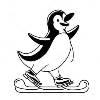 Page A Colorier Pingu Faisant Du Patin A Glace 35024-29154