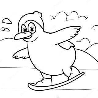 Page A Colorier Pingu Faisant Du Patin A Glace 35024-29156