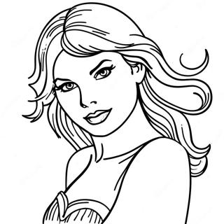 Page A Colorier De Taylor Swift En Pose Dramatique 3510-2854