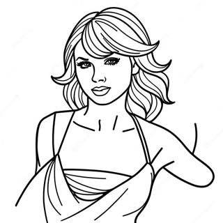 Page A Colorier De Taylor Swift En Pose Dramatique 3510-2855