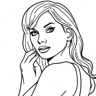 Page A Colorier De Taylor Swift En Pose Dramatique 3510-2856