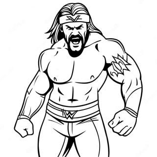 Page A Colorier Action Dynamique De Lutteur Wwe 35114-29228