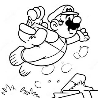 Page A Colorier Super Mario Sautant Par Dessus Goomba 35134-29241