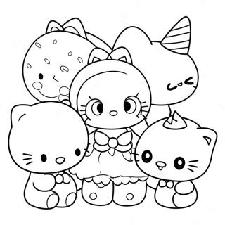 Page A Colorier Hello Kitty Et Amis Mignons 35164-29265