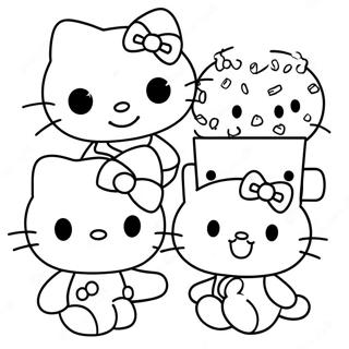 Page A Colorier Hello Kitty Et Amis Mignons 35164-29266