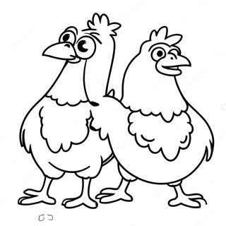 Page A Colorier Personnages Droles De Chicken Run 35174-29274