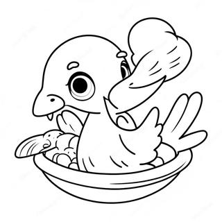 Page A Colorier Mignonne Cigogne Livrant Un Bebe 35194-29290