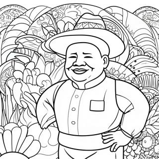 Page A Colorier Fresque Vibrante De Diego Rivera 35204-29299