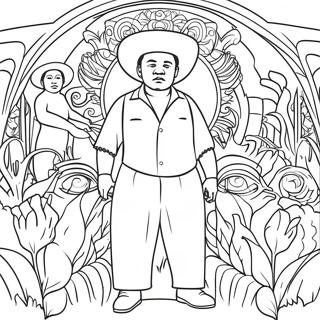 Page A Colorier Fresque Vibrante De Diego Rivera 35204-29300