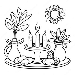 Page A Colorier Table Haft Seen Coloree De Nowruz 35234-29322