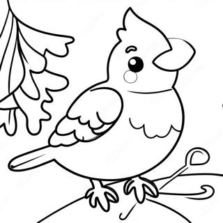 Page A Colorier Oiseau De Noel 35253-29334