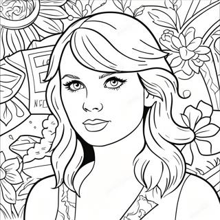 Page A Colorier Taylor Swift Evermore 35273-29351