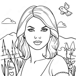 Page A Colorier Taylor Swift Envoutante Dans Evermore 35274-29356