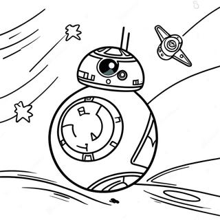 Page A Colorier Bb8 Dans Une Aventure Galactique 35304-29377