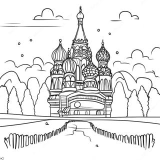 Page A Colorier De Beau Paysage Russe 35344-29410