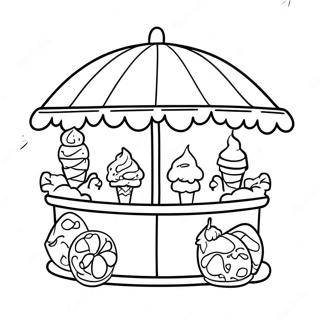 Page A Colorier De Stand De Cones De Neige Colores 35504-29540