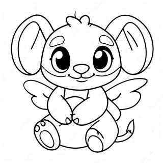 Page A Colorier De Lamitie Adorable Entre Stitch Et Angel 3560-2896