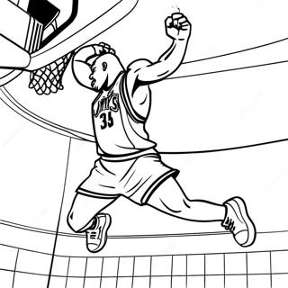 Page A Colorier De Shaquille Oneal En Train De Dunker 35634-29641